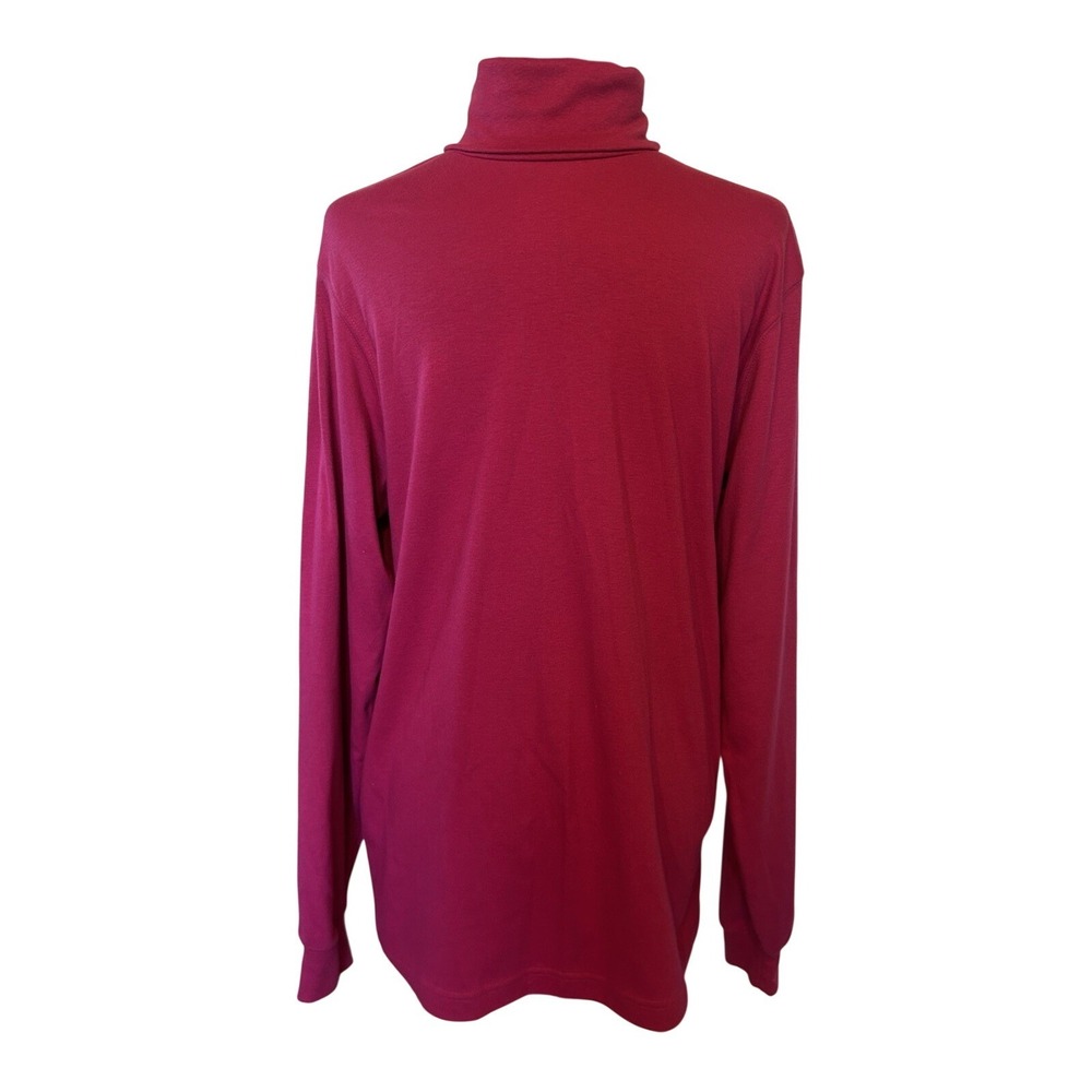Vintage Lands' End Men's Berry Red Turtleneck Shirt Size Medium